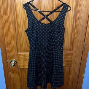H&M Black and White polkadot dress size L